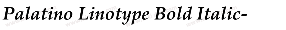 Palatino Linotype Bold Italic字体转换